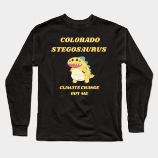 COLORADO STEGOSAURUS THE STATES OFFICIAL DINOSAUR Long Sleeve T-Shirt